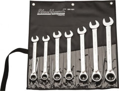 Blackhawk by Proto - 7 Pc, 13/16 - 1-1/4", Reversible Ratcheting Combination Wrench Set - Eagle Tool & Supply