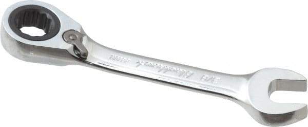 Blackhawk by Proto - 3/8" 12 Point Combination Wrench - 15° Head Angle, 3-51/64" OAL, Steel, Chrome Finish - Eagle Tool & Supply