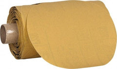 3M - 5" Diam, 320 Grit Aluminum Oxide Adhesive PSA Disc - Extra Fine Grade, Yellow, C Weighted Backing, Flexible, Use with Random Orbital Sanders - Eagle Tool & Supply