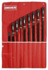 Simonds File - 9 Piece American Pattern File Set - 6", 10" Long, Bastard/Smooth Coarseness - Eagle Tool & Supply