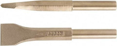 Ampco - 2-1/2" Head Width, 9" OAL, 3/4" Shank Diam, Scaling Chisel - Round Drive, Round Shank - Eagle Tool & Supply