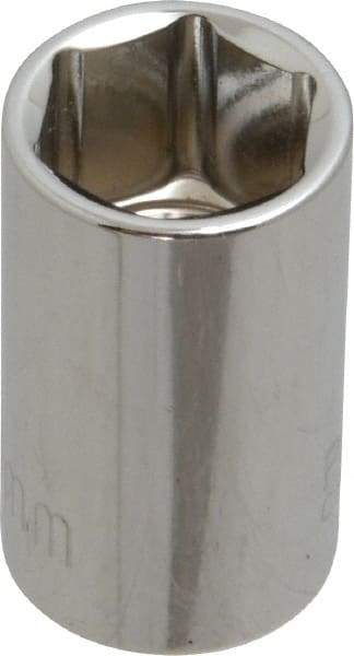 Paramount - 3/8" Drive, Standard Hand Socket - 6 Points, 1-3/16" OAL, Steel, Chrome Finish - Eagle Tool & Supply