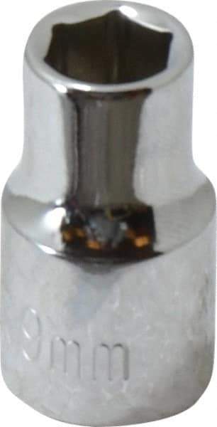 Paramount - 3/8" Drive, Standard Hand Socket - 6 Points, 1-3/16" OAL, Steel, Chrome Finish - Eagle Tool & Supply