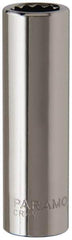 Paramount - 3/8", 1/4" Drive, Deep Hand Socket - 12 Points, 1-15/16" OAL, Steel, Chrome Finish - Eagle Tool & Supply