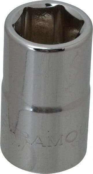 Paramount - 1/2" Drive, Standard Hand Socket - 6 Points, 1-1/2" OAL, Steel, Chrome Finish - Eagle Tool & Supply