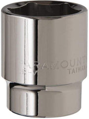 Paramount - 1/2" Drive, Standard Hand Socket - 6 Points, 1-1/2" OAL, Steel, Chrome Finish - Eagle Tool & Supply