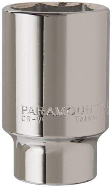 Paramount - 1-5/8", 3/4" Drive, Deep Hand Socket - 6 Points, 3-1/2" OAL, Steel, Chrome Finish - Eagle Tool & Supply