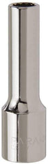 Paramount - 1/2" Drive, Deep Hand Socket - 12 Points, 3-3/32" OAL, Steel, Chrome Finish - Eagle Tool & Supply