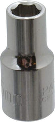 Paramount - 1/4" Drive, Standard Hand Socket - 6 Points, 15/16" OAL, Steel, Chrome Finish - Eagle Tool & Supply