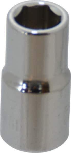 Paramount - 1/4" Drive, Standard Hand Socket - 6 Points, 15/16" OAL, Steel, Chrome Finish - Eagle Tool & Supply