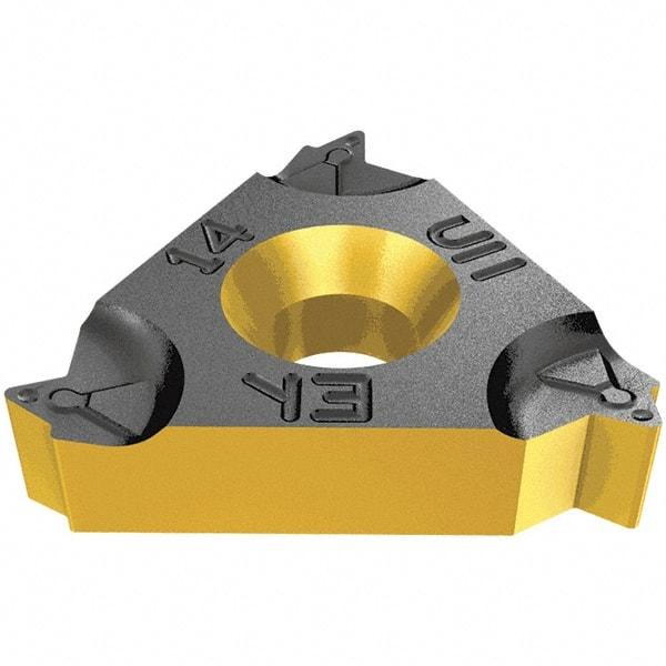 Iscar - 16EL External Left Hand 8 UN Laydown Threading Insert - Grade IC908, TiAlN Coated Carbide, 9.53mm Inscribed Circle - Eagle Tool & Supply