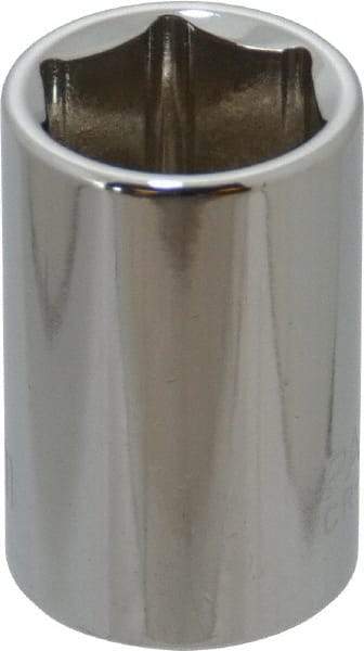 Paramount - 1/2" Drive, Standard Hand Socket - 6 Points, 1-1/2" OAL, Steel, Chrome Finish - Eagle Tool & Supply