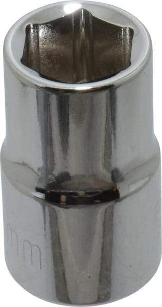 Paramount - 1/2" Drive, Standard Hand Socket - 6 Points, 1-1/2" OAL, Steel, Chrome Finish - Eagle Tool & Supply