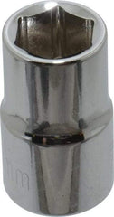 Paramount - 1/2" Drive, Standard Hand Socket - 6 Points, 1-1/2" OAL, Steel, Chrome Finish - Eagle Tool & Supply