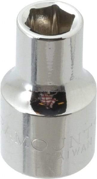 Paramount - 1/2" Drive, Standard Hand Socket - 6 Points, 1-1/2" OAL, Steel, Chrome Finish - Eagle Tool & Supply