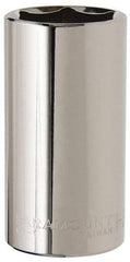 Paramount - 1-3/16", 1/2" Drive, Deep Hand Socket - 6 Points, 3-1/4" OAL, Steel, Chrome Finish - Eagle Tool & Supply