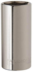 Paramount - 1-1/16", 1/2" Drive, Deep Hand Socket - 6 Points, 3-3/32" OAL, Steel, Chrome Finish - Eagle Tool & Supply