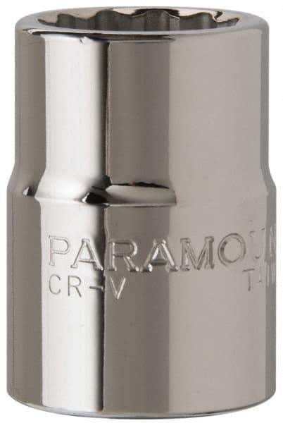 Paramount - 15/16", 3/4" Drive, Standard Hand Socket - 12 Points, 2" OAL, Chrome Finish - Eagle Tool & Supply