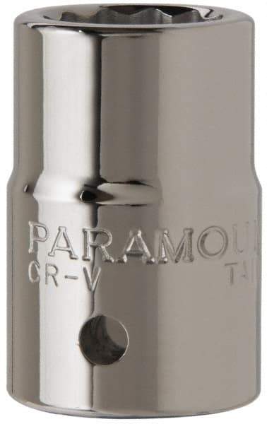 Paramount - 13/16", 3/4" Drive, Standard Hand Socket - 12 Points, 2" OAL, Chrome Finish - Eagle Tool & Supply