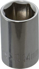 Paramount - 3/8" Drive, Standard Hand Socket - 6 Points, 1-3/16" OAL, Steel, Chrome Finish - Eagle Tool & Supply