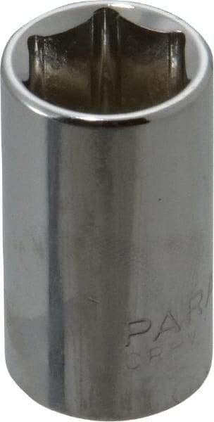 Paramount - 3/8" Drive, Standard Hand Socket - 6 Points, 1-3/16" OAL, Steel, Chrome Finish - Eagle Tool & Supply