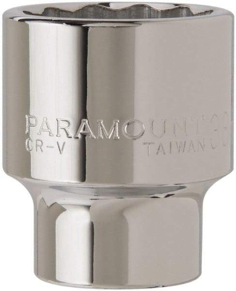 Paramount - 3/4" Drive, Standard Hand Socket - 12 Points, 2-45/64" OAL, Steel, Chrome Finish - Eagle Tool & Supply