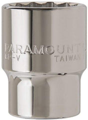 Paramount - 1-3/16", 3/4" Drive, Standard Hand Socket - 12 Points, 2-13/64" OAL - Eagle Tool & Supply