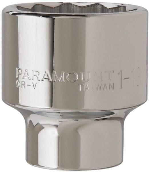 Paramount - 1-13/16", 3/4" Drive, Standard Hand Socket - 12 Points, 2-29/32" OAL - Eagle Tool & Supply