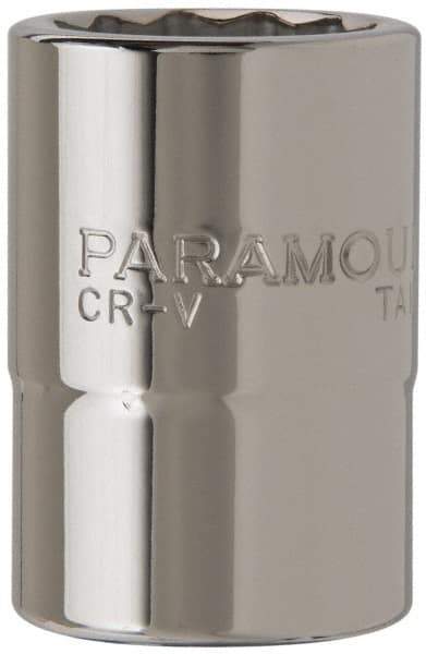 Paramount - 3/4" Drive, Standard Hand Socket - 12 Points, 2-13/64" OAL, Steel, Chrome Finish - Eagle Tool & Supply