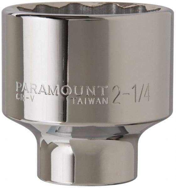 Paramount - 2-1/4", 3/4" Drive, Standard Hand Socket - 12 Points, 3-1/2" OAL - Eagle Tool & Supply