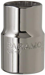 Paramount - 3/4" Drive, Standard Hand Socket - 12 Points, 2" OAL, Steel, Chrome Finish - Eagle Tool & Supply