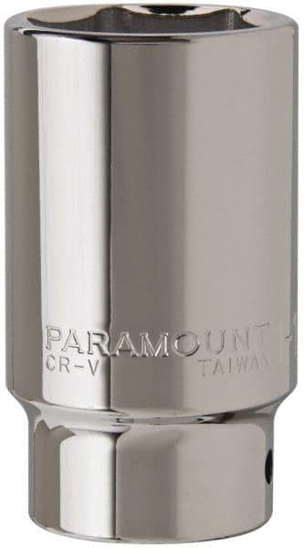 Paramount - 1-1/2", 3/4" Drive, Deep Hand Socket - 6 Points, 3-1/2" OAL, Steel, Chrome Finish - Eagle Tool & Supply