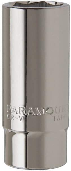 Paramount - 1-1/16", 3/4" Drive, Deep Hand Socket - 6 Points, 3-1/2" OAL, Steel, Chrome Finish - Eagle Tool & Supply