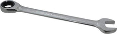 Paramount - 3/4" 12 Point Ratcheting Combination Wrench - 10" OAL, Chrome Vanadium Steel, Polished Finish - Eagle Tool & Supply