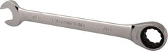 Paramount - 7/8" 12 Point Ratcheting Combination Wrench - 11-7/32" OAL, Chrome Vanadium Steel, Polished Finish - Eagle Tool & Supply