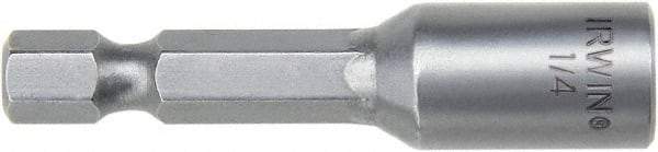 Irwin - 1/4" Magnetic Nutsetter - 1/4" Hex Drive, 4" OAL - Eagle Tool & Supply