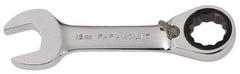 Paramount - 19mm 12 Point Combination Wrench - 15° Head Angle, 5-15/32" OAL, Chrome Vanadium Steel, Polished Finish - Eagle Tool & Supply