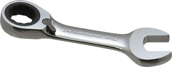 Paramount - 17mm 12 Point Combination Wrench - 15° Head Angle, 5" OAL, Chrome Vanadium Steel, Polished Finish - Eagle Tool & Supply