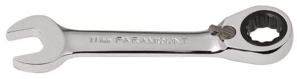 Paramount - 11mm 12 Point Combination Wrench - 15° Head Angle, 4-3/64" OAL, Chrome Vanadium Steel, Polished Finish - Eagle Tool & Supply