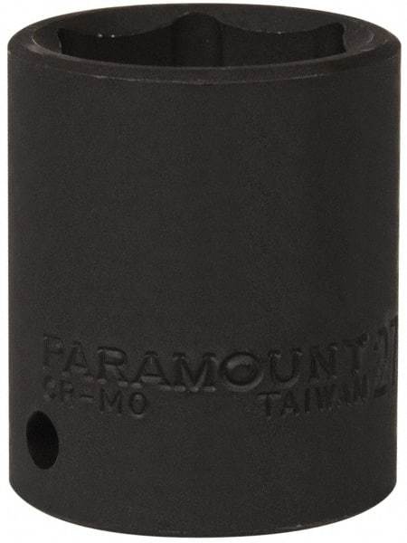 Paramount - 1/2" Drive 27mm Standard Impact Socket - 6 Points, 2" OAL - Eagle Tool & Supply