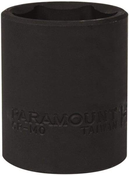 Paramount - 1/2" Drive 1-1/16" Standard Impact Socket - 6 Points, 1-3/4" OAL - Eagle Tool & Supply