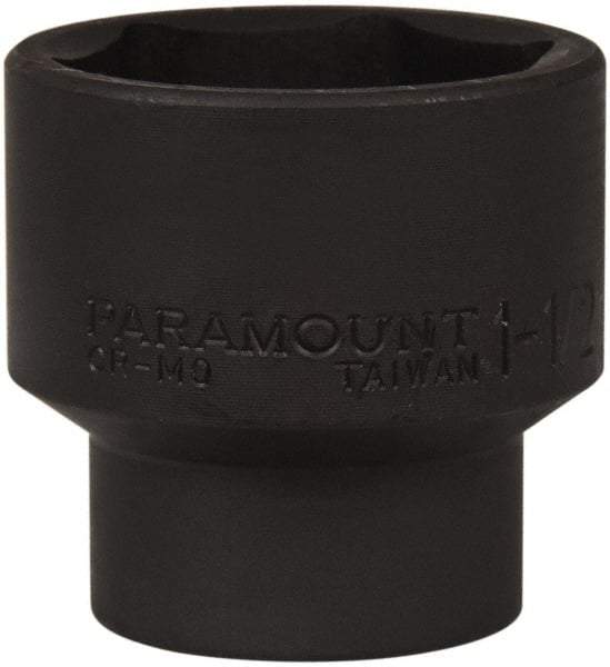 Paramount - 1/2" Drive 1-1/2" Standard Impact Socket - 6 Points, 2" OAL - Eagle Tool & Supply