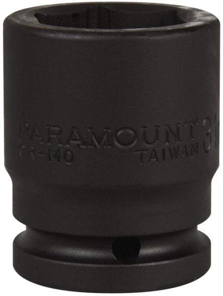 Paramount - 3/4" Drive 31mm Standard Impact Socket - 6 Points, 2-1/4" OAL - Eagle Tool & Supply