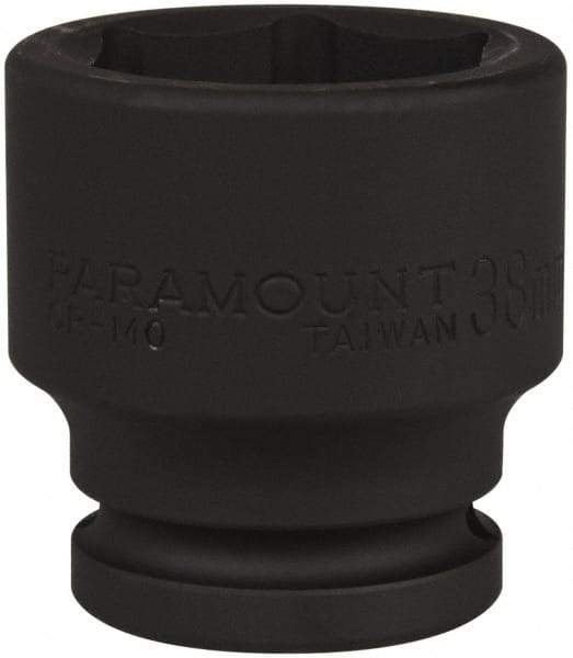 Paramount - 3/4" Drive 38mm Standard Impact Socket - 6 Points, 2-1/4" OAL - Eagle Tool & Supply