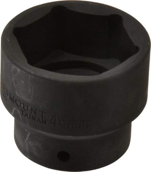 Paramount - 1/2" Drive 46mm Standard Impact Socket - 6 Points, 2-7/16" OAL - Eagle Tool & Supply