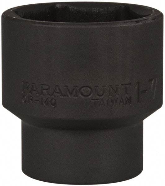 Paramount - 1/2" Drive 1-7/16" Standard Impact Socket - 6 Points, 2" OAL - Eagle Tool & Supply