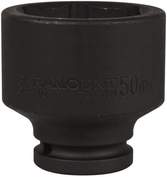 Paramount - 3/4" Drive 50mm Standard Impact Socket - 6 Points, 2-11/16" OAL - Eagle Tool & Supply