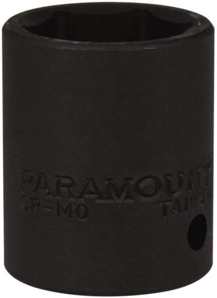 Paramount - 1/2" Drive 22mm Standard Impact Socket - 6 Points, 1-1/2" OAL - Eagle Tool & Supply