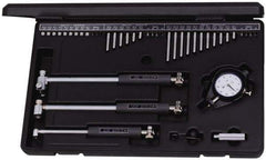 Mitutoyo - 26 Anvil, 0.7 to 6" Dial Bore Gage - 0.0005" Graduation, 4, 6" Gage Depth, Accurate to 0.00008", Carbide Contact Point - Eagle Tool & Supply