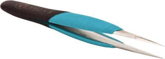 Erem - 5-1/2" OAL 3C-SA Ergonomic Tweezers - Straight, High Precision Tips - Eagle Tool & Supply